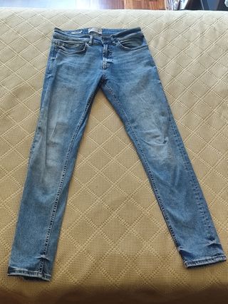 Pantalón Azul Skinny Hombre