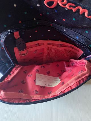Mochila Pepe Jeans azul con lunares