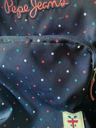 Mochila Pepe Jeans azul con lunares