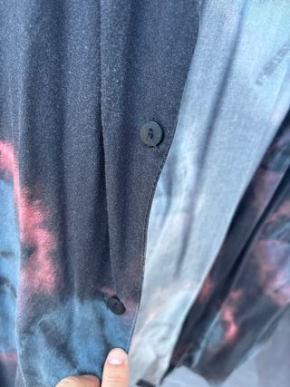 Camisa corta negra Tie-Dye