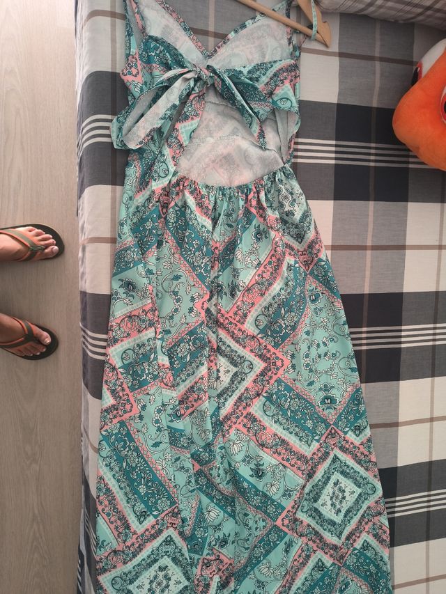 Vestido largo estampado S