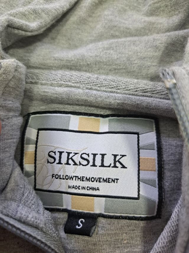 Felpa SikSilk con zip e cappuccio
