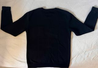 Sudadera Zara Man Negra con bolsillo frontal