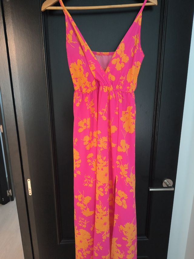 Vestido Largo Floral S. Puesto 1 día.