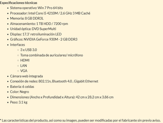 ASUS PRO P751Jf-T2015G I5-4210M 17,3 8GB 1TB Gf930