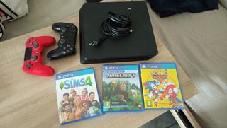 Consola PS4 Negra + 3 Juegos
