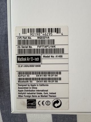 MacBook Air 2017 Plata
