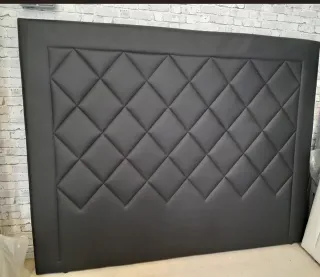 Cabecero Cama Polipiel Negro/Blanco
