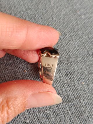 Anillo Tous Plata y Onix