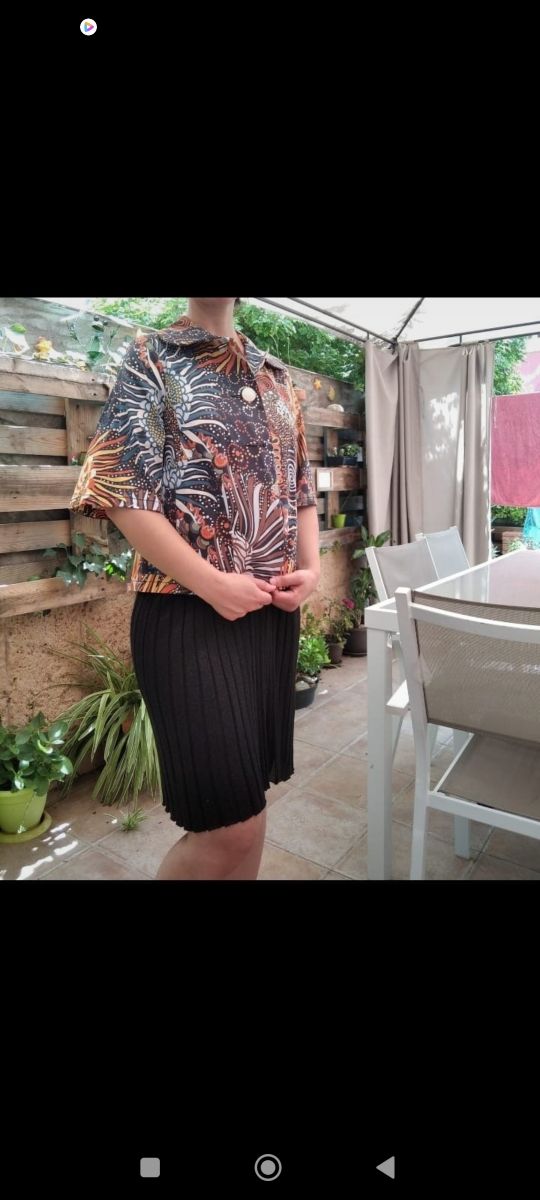 Chaqueta estampada multicolor