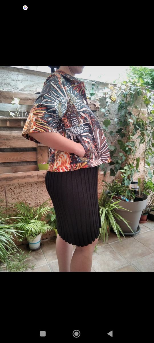 Chaqueta estampada multicolor