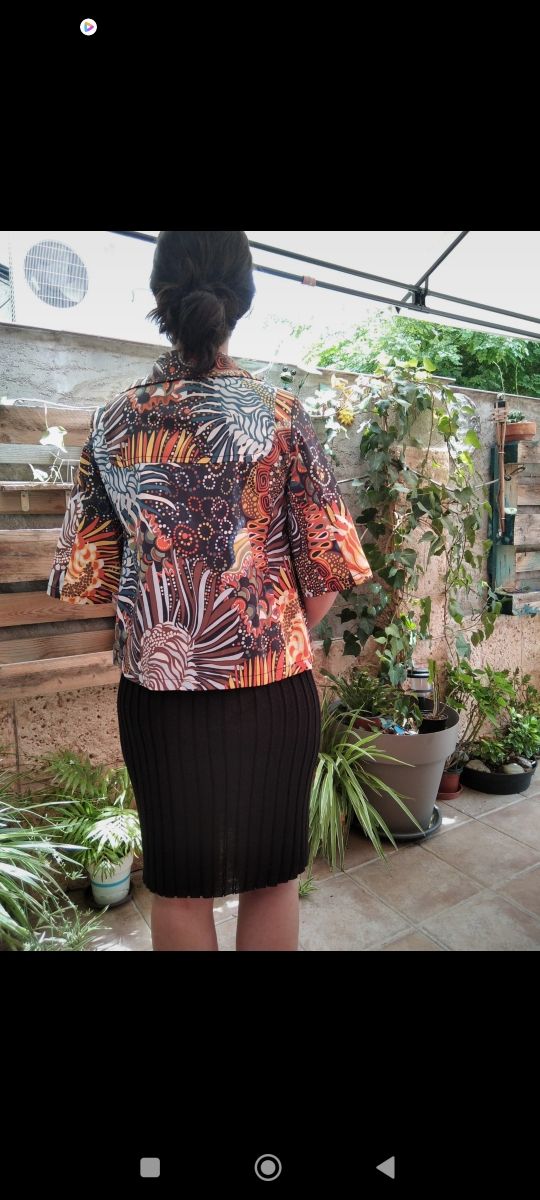 Chaqueta estampada multicolor