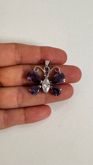 Colgante Mariposa Plata y Circonita