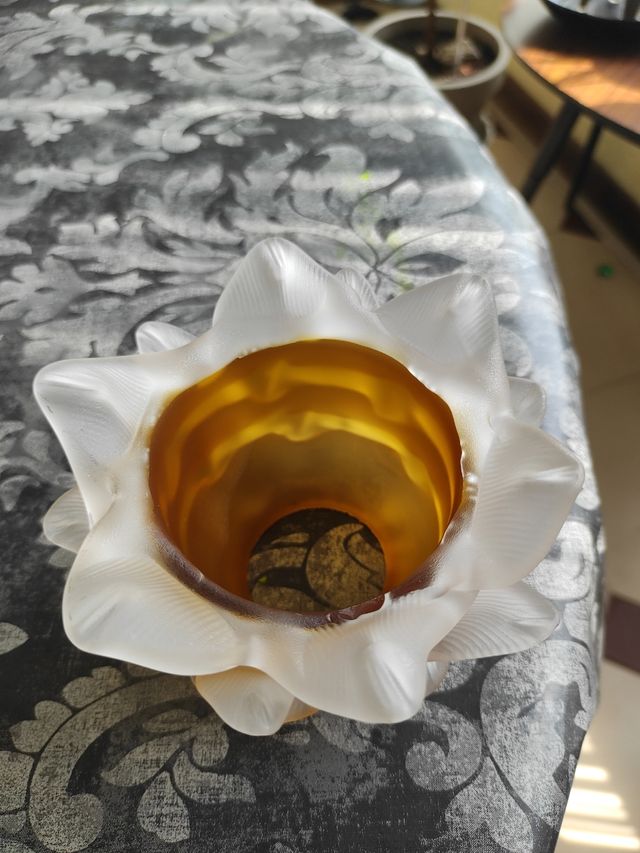 Tulipa antigua soplada a mano bicolor