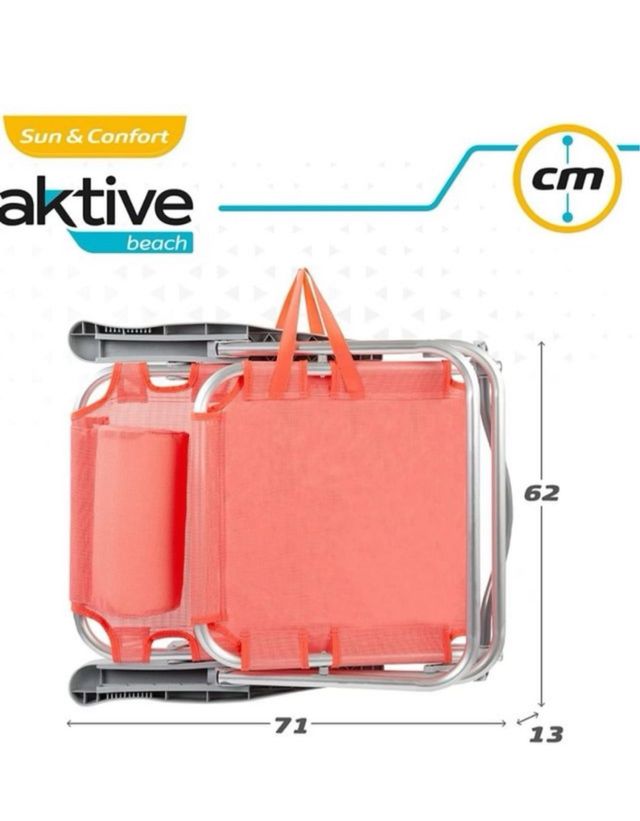 2 Sillas Aktive Naranja y Plateado