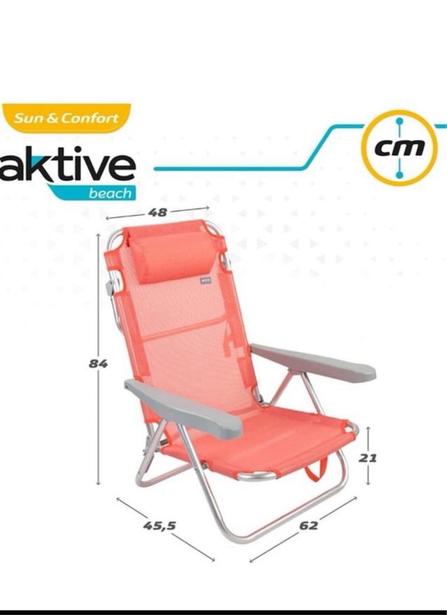 2 Sillas Aktive Naranja y Plateado