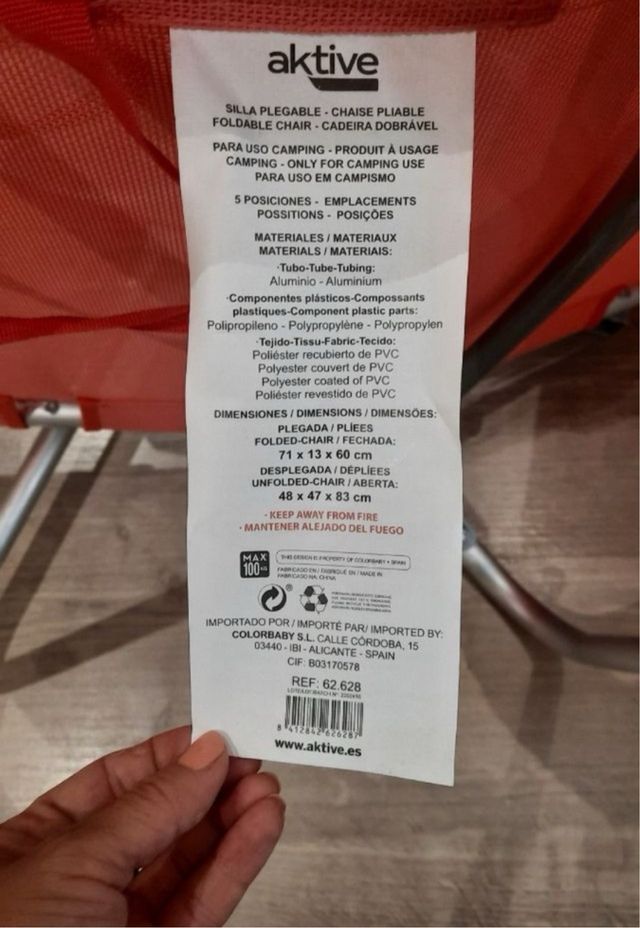 2 Sillas Aktive Naranja y Plateado