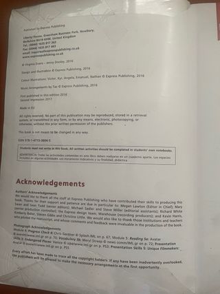 on screen for bachillerato 2 student’s book