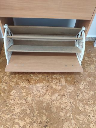 Zapatero 2 cajones roble