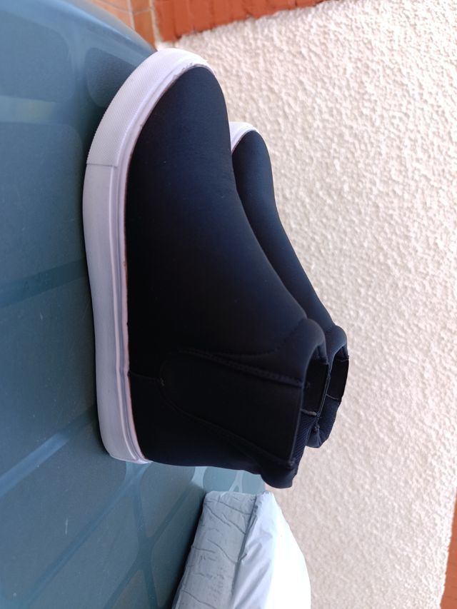 Botines planos señora talla 36 negros