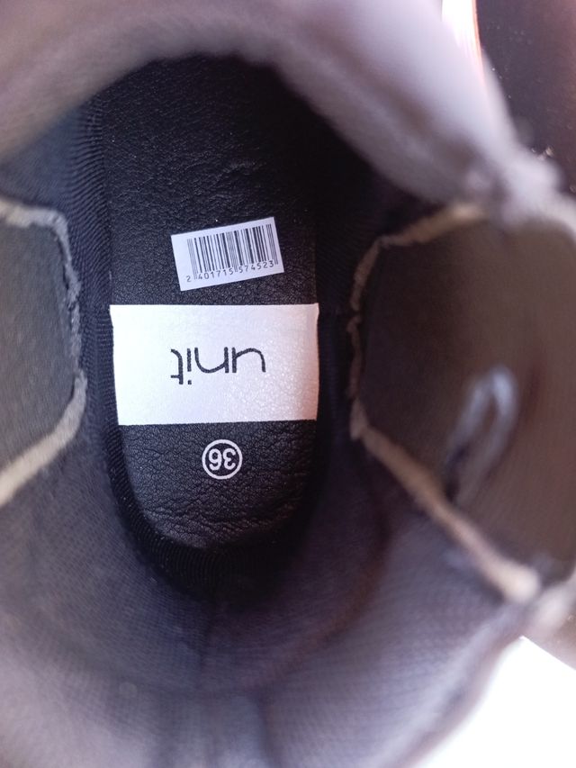 Botines planos señora talla 36 negros