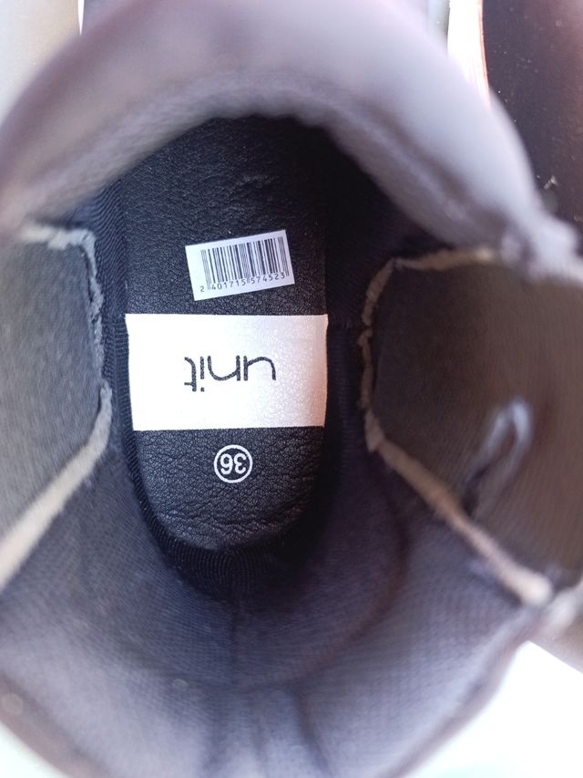 Botines planos señora talla 36 negros