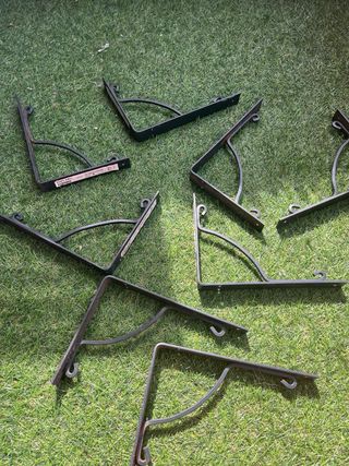 Soportes Estantería Ikea Negro Metal (Pack 8)