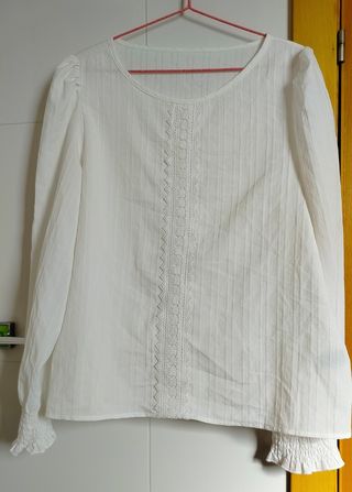 Blusa Shein Blanca Talla XL