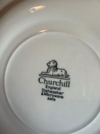 Vajilla Inglesa Churchill Azul y Blanca