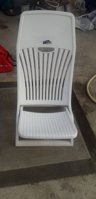 Silla Jardín y Playa Plegable Blanca.No envio