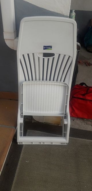 Silla Jardín y Playa Plegable Blanca.No envio