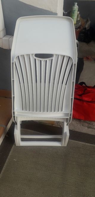 Silla Jardín y Playa Plegable Blanca.No envio
