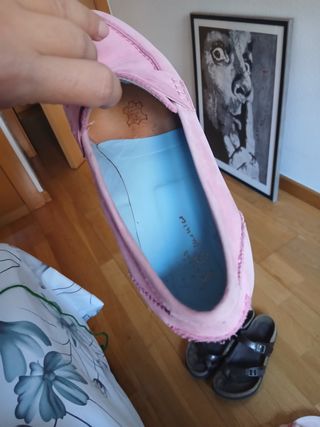Mocasines piel italianos rosa