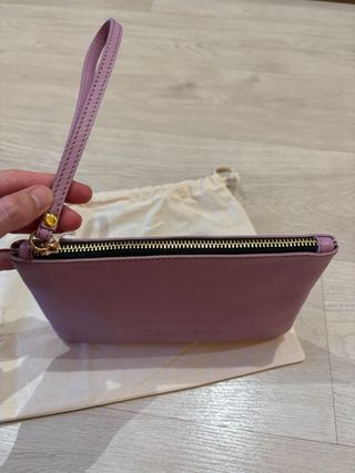 MERCULES cartera de mano piel lavanda sin estrenar