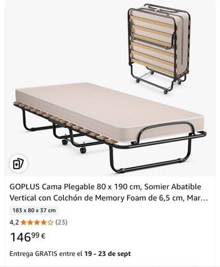 Cama Plegable Individual