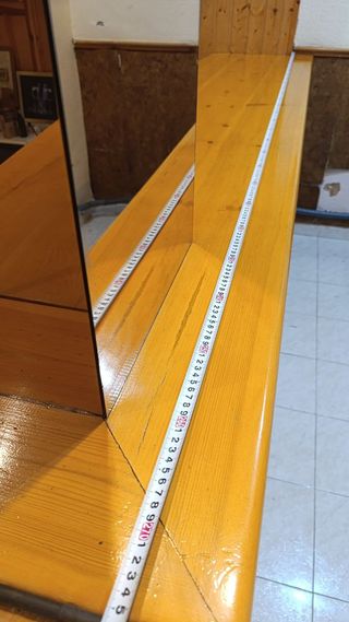 Mostrador de bar de madera maciza
