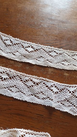 Trine per tenda in cotone beige