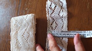 Trine per tenda in cotone beige