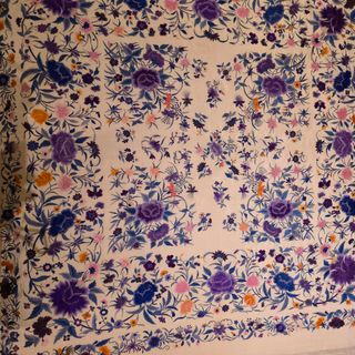 Mantón de Manila Antiguo Bordado