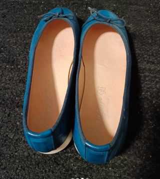 Bailarinas Flexballerine Piel Azul Estrellas