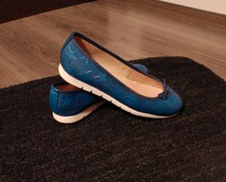 Bailarinas Flexballerine Piel Azul Estrellas