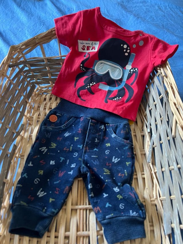 Set 3 pezzi neonato: maglia e pantaloni
