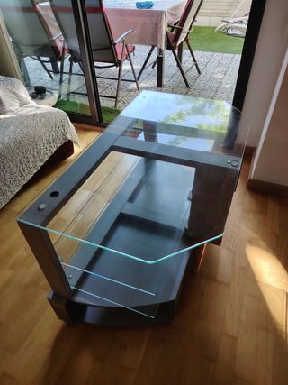 Mesa TV Cristal y Metal