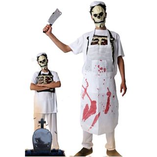 Disfraz Carnicero Calavera Chef Hombre Talla S/M