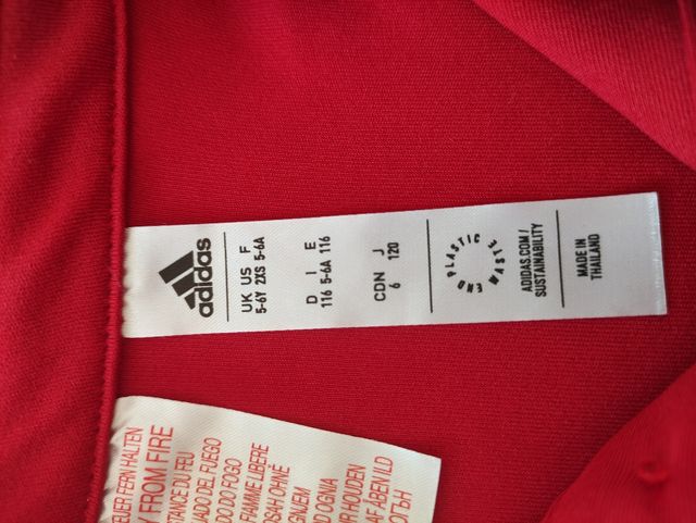 Polo Adidas Aeroready Talla 5-6 Años