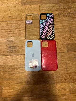 Lote Fundas iPhone 12 + Protector + parte trasera
