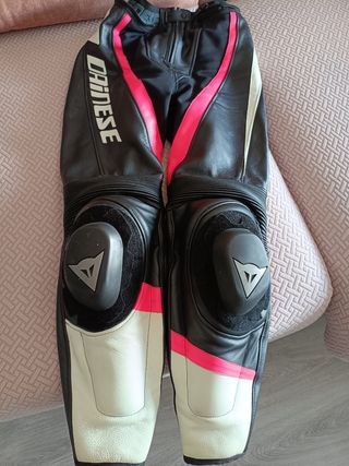 Dainese Lady Mono cuero Negro/Rosa Talla 40