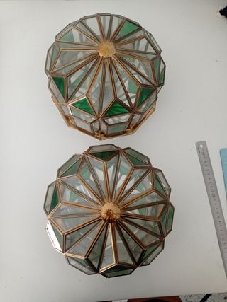 Dos lamparas vintage / Plafón / Farol Granadino