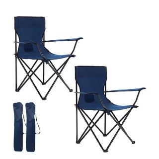 Set 2 Sillas Plegables con Bolsa Exterior Playa