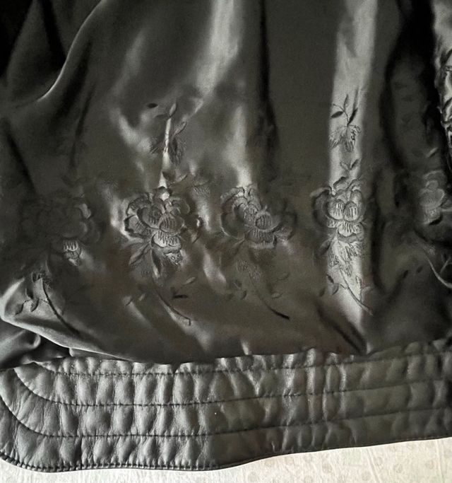 Chaquetón de cuero y piel astracán T. 46-48